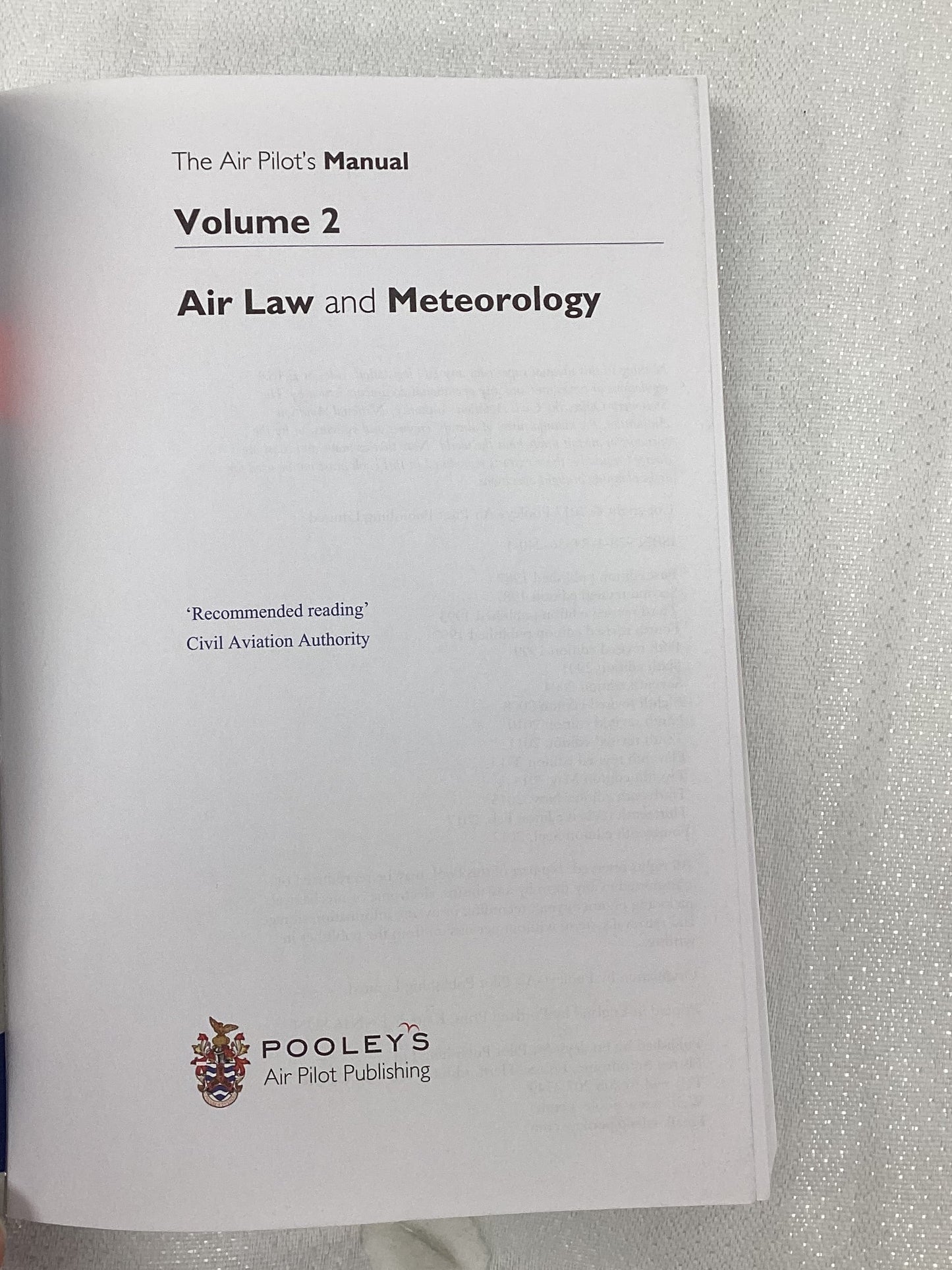 Air Pilots Manual Air Law and Meteorology