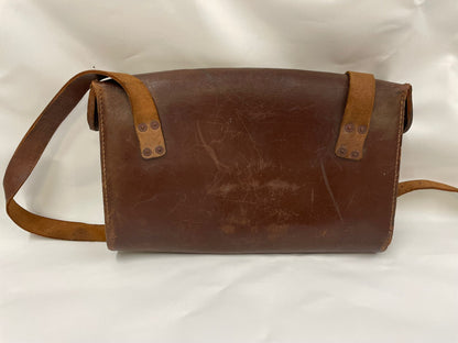 Vintage Brown Leather Messenger Bag