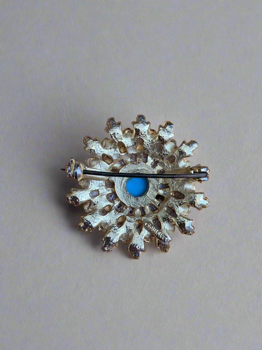 Edwardian Antique Vintage Seed Pearl Domed Brooch