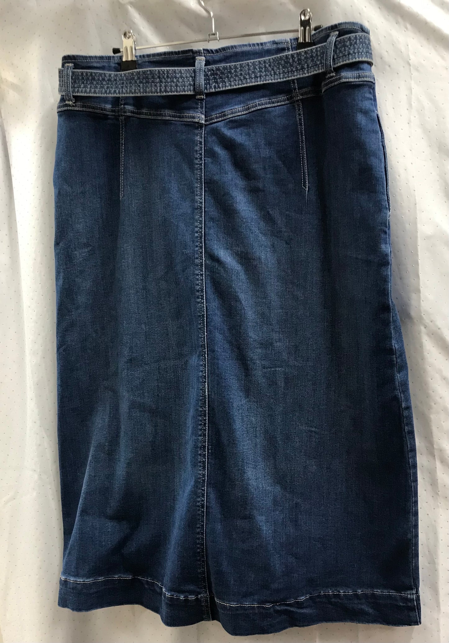 BNWT Monsoon Denim Skirt with Tie Belt