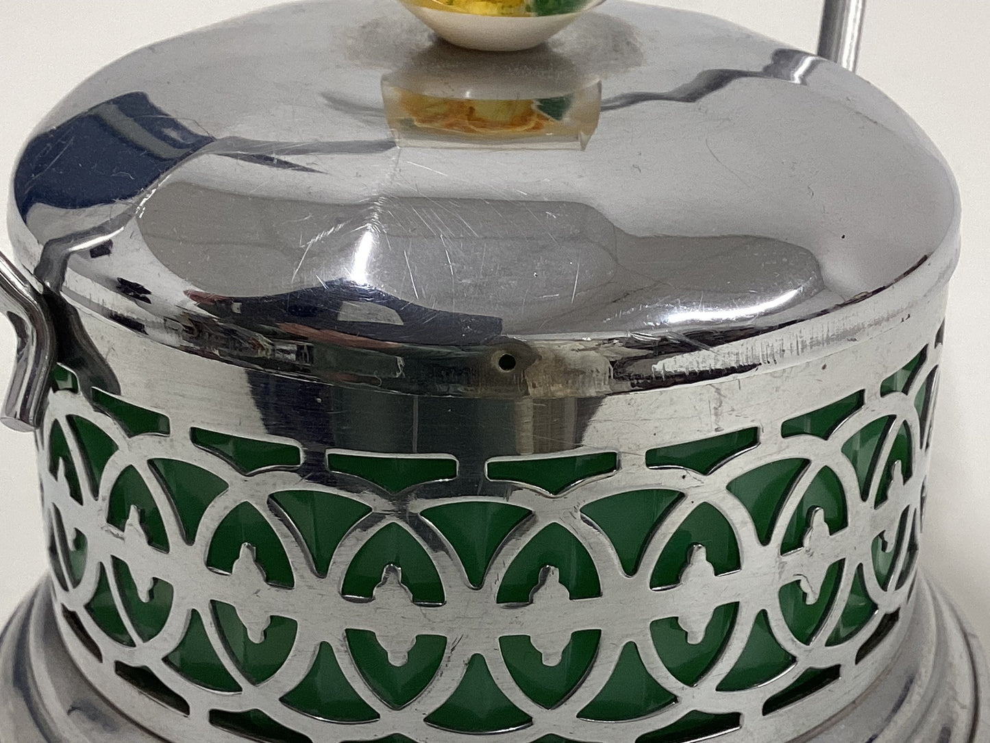Vintage Milk Glass Preserve Pot