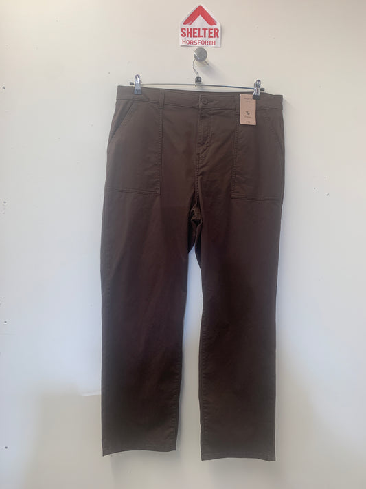 Tu Straight Leg High Waist Brown Trousers Size 18