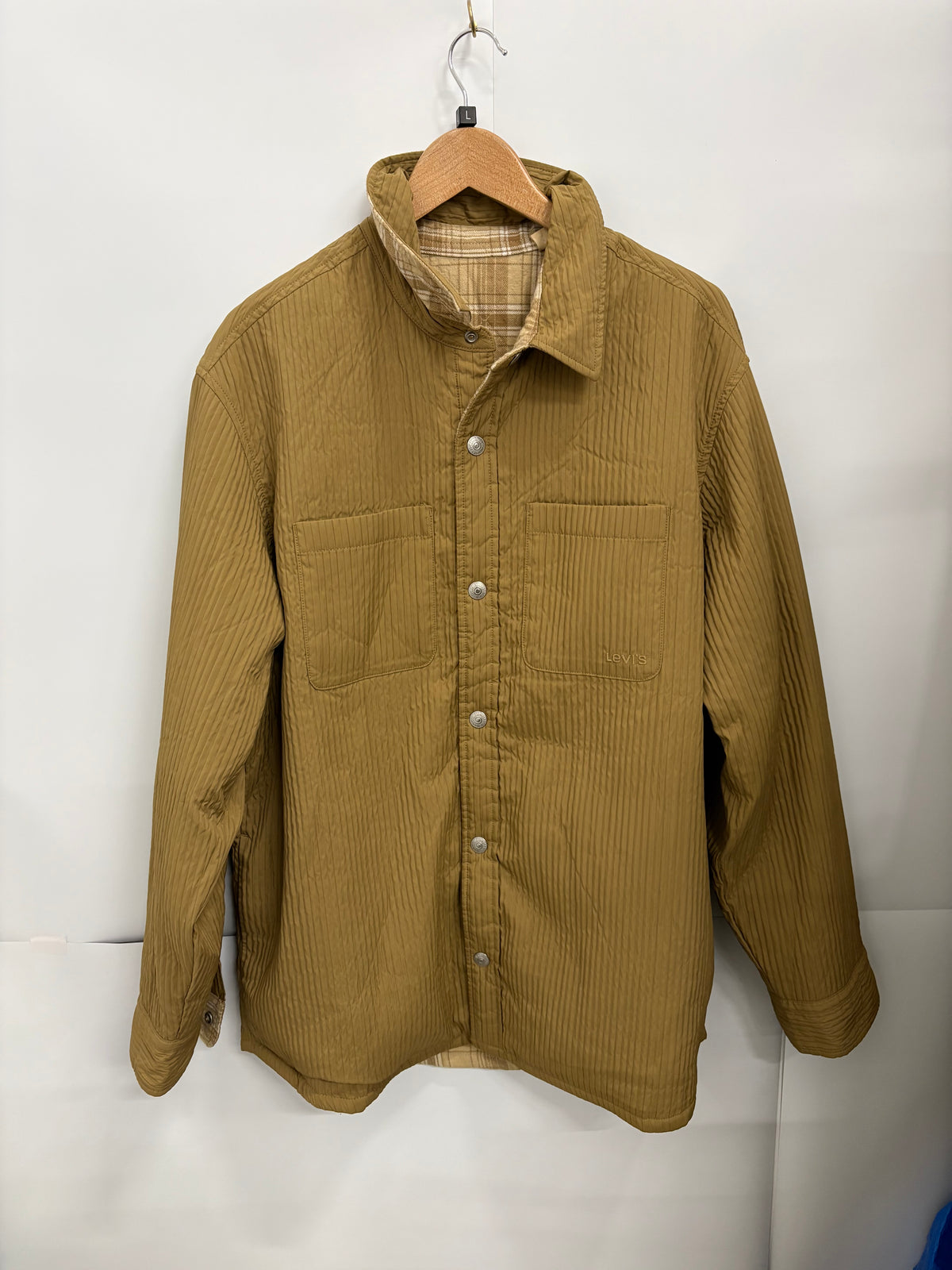 Levi’s Bryant Brown Padded Reversible Overshirt Men’s Jacket Size L