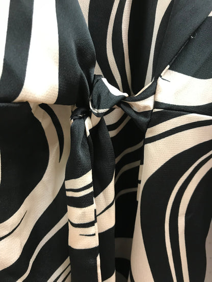BNWT Size 14 Black and Cream Wrap Around Maxi Dress