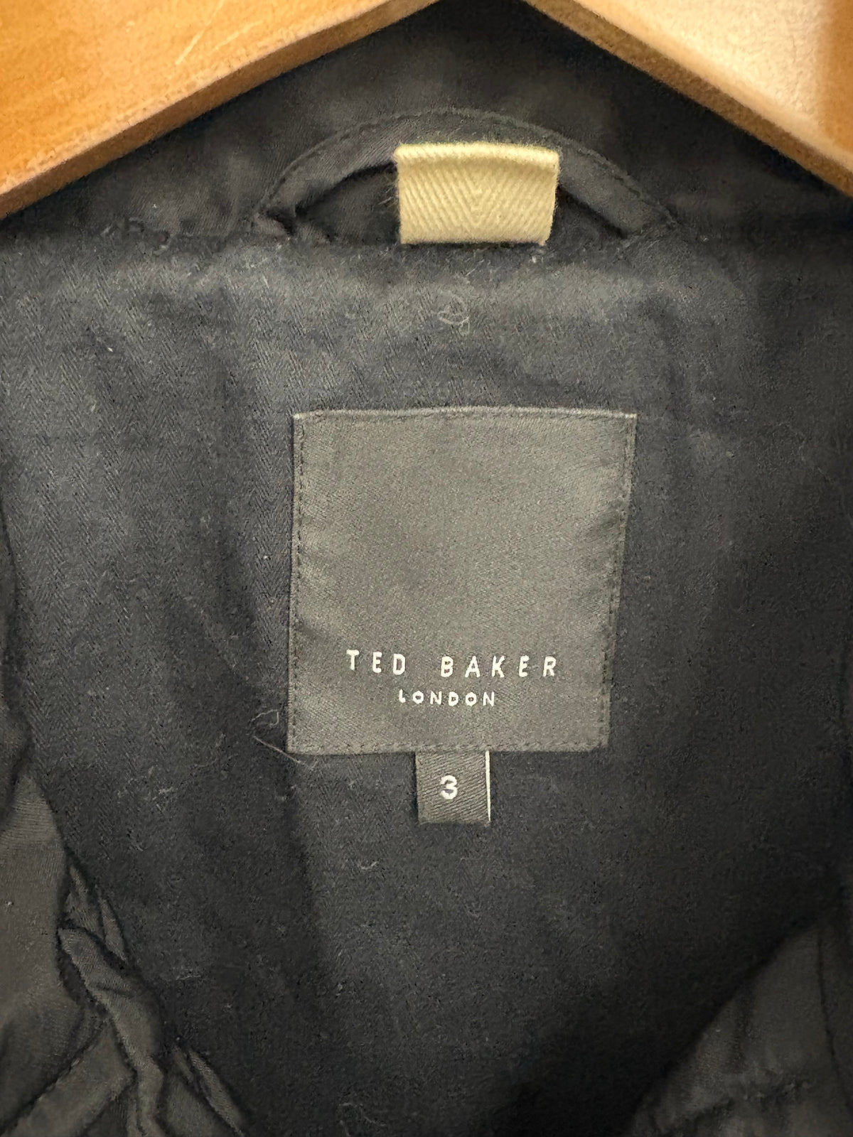 Ted Baker Black Quilted Mens Overshirt Jacket Size 3 (UK Size M)