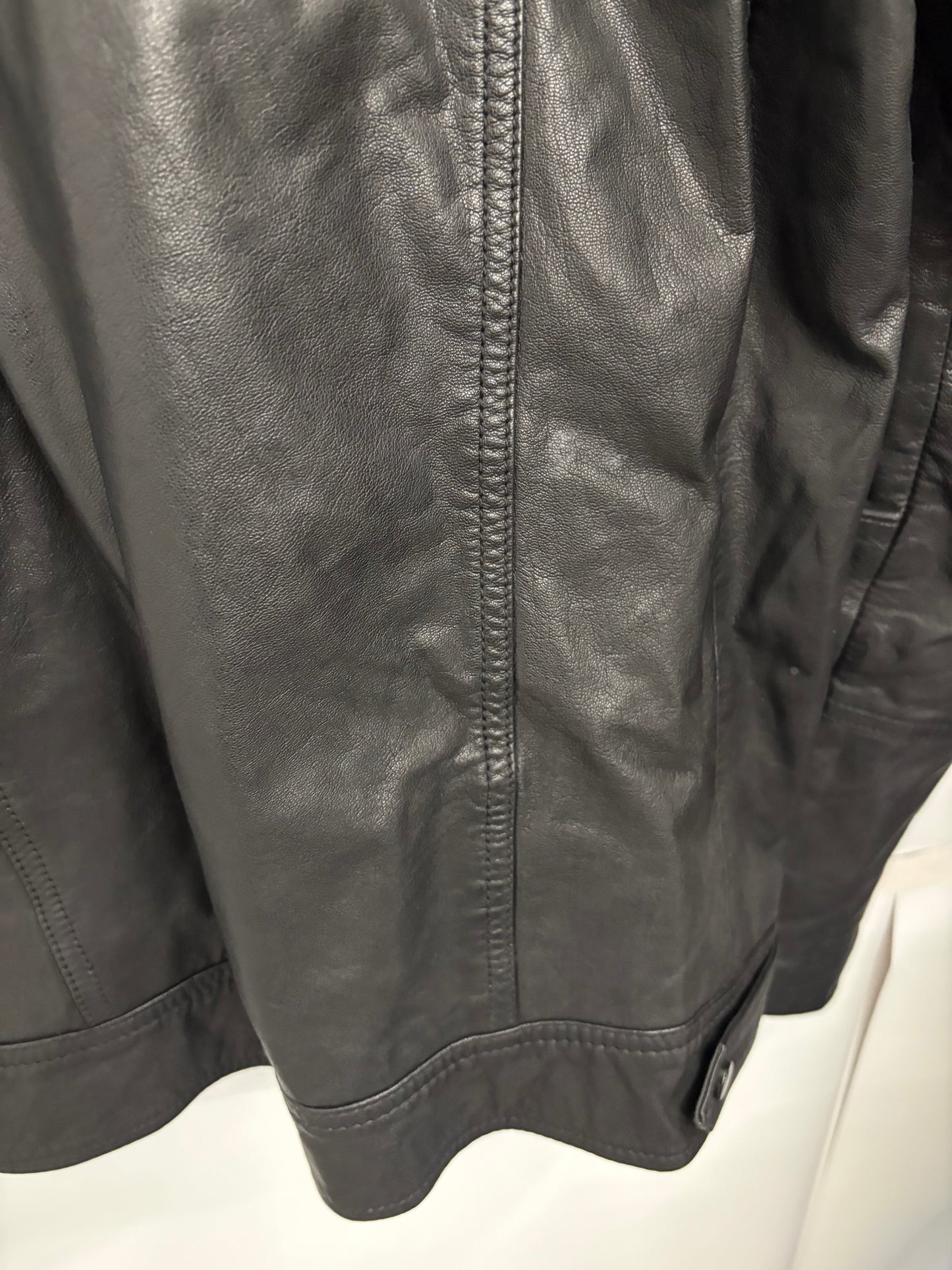 AllSaints Conroy Men’s Leather Biker Jacket Size S