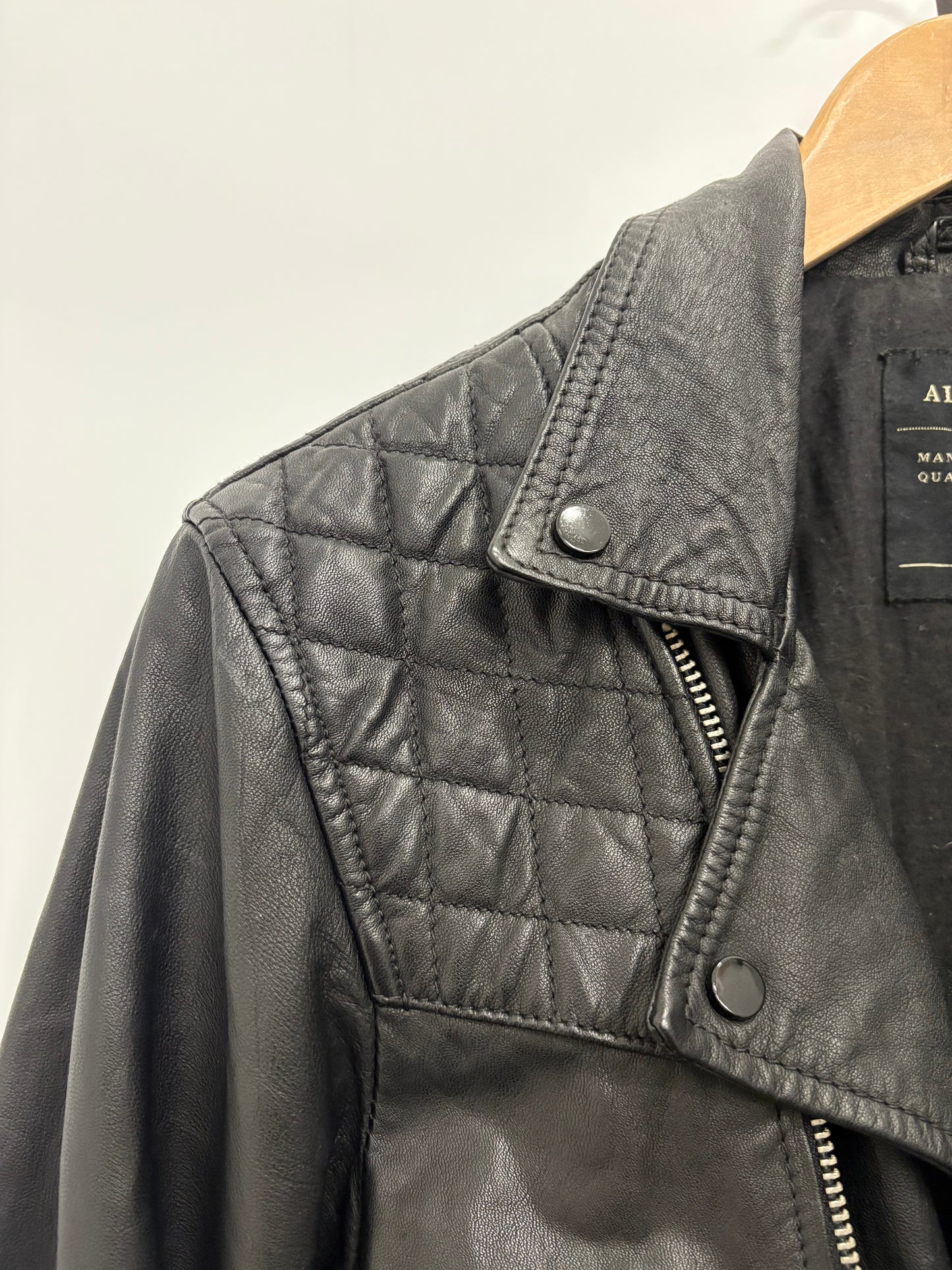 AllSaints Conroy Men’s Leather Biker Jacket Size S