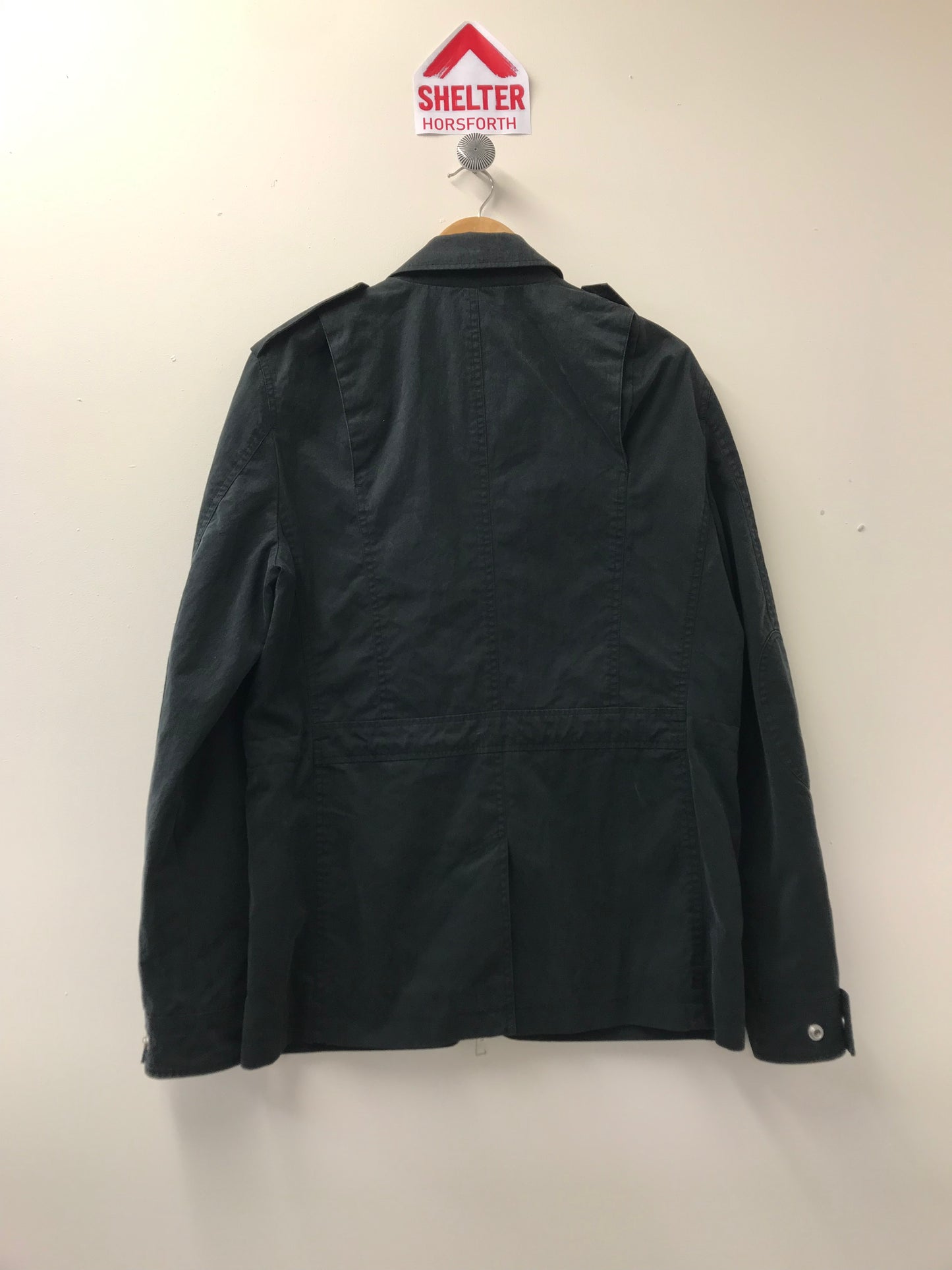 BNWT All Saints Snoed Stone Wash Black Jacket Size M