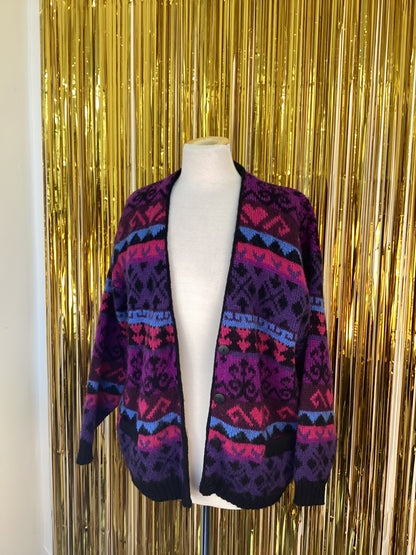 Icewear Colourful Wool Cardigan Size M