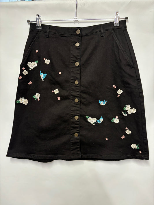 Cath Kidston x Disney Black Denim Skirt 12