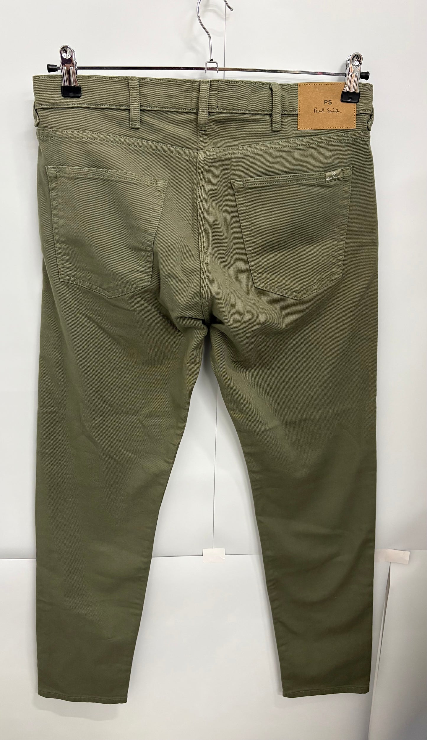 PS Paul Smith Men’s Green Tapered Trousers Size 31S