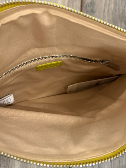 Whistles Chapel Foldover Yellow Clutch Bag