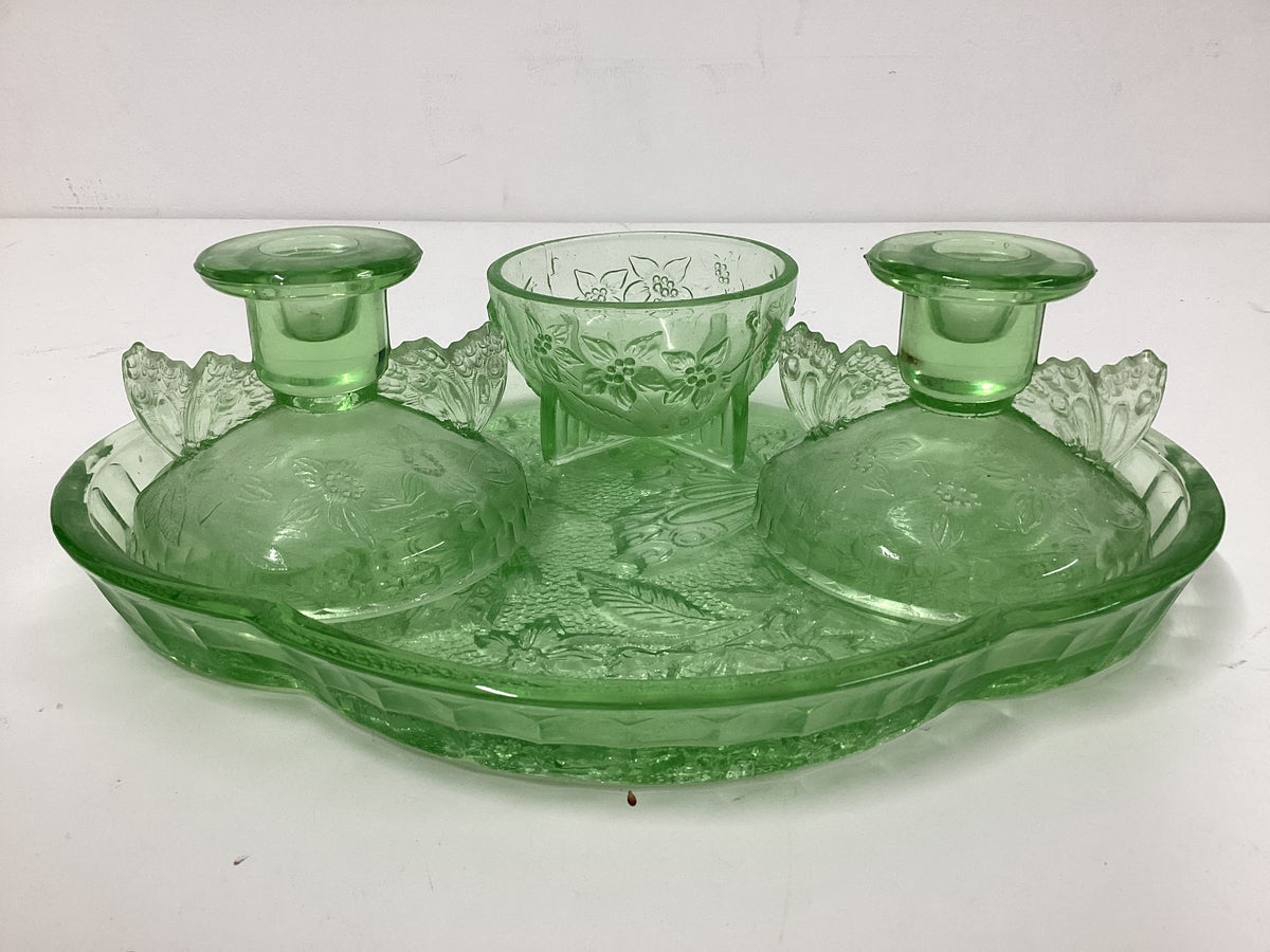 Sowerby Glass Vintage Tray Dressing Table Set