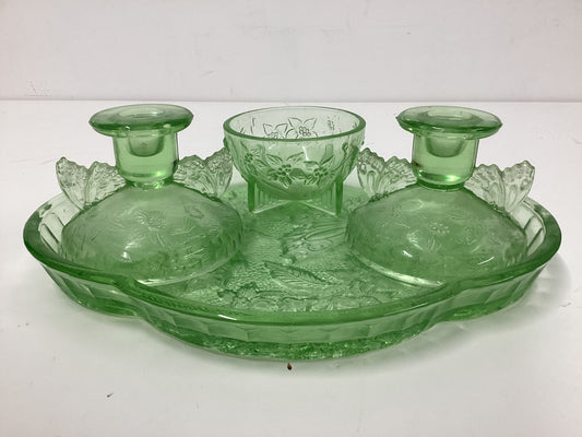 Sowerby Glass Vintage Tray Dressing Table Set