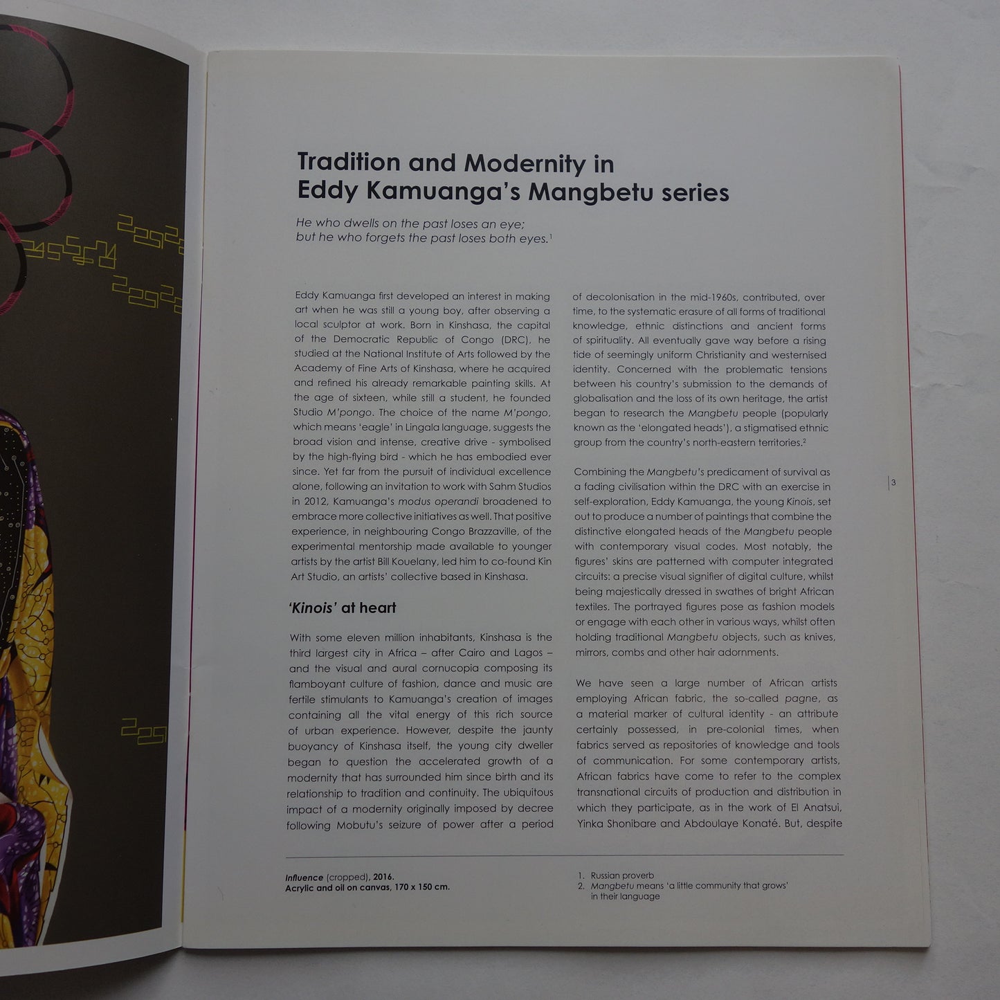 Eddy Kamuanga Ilunga October Gallery London exhibition catalogue 2016