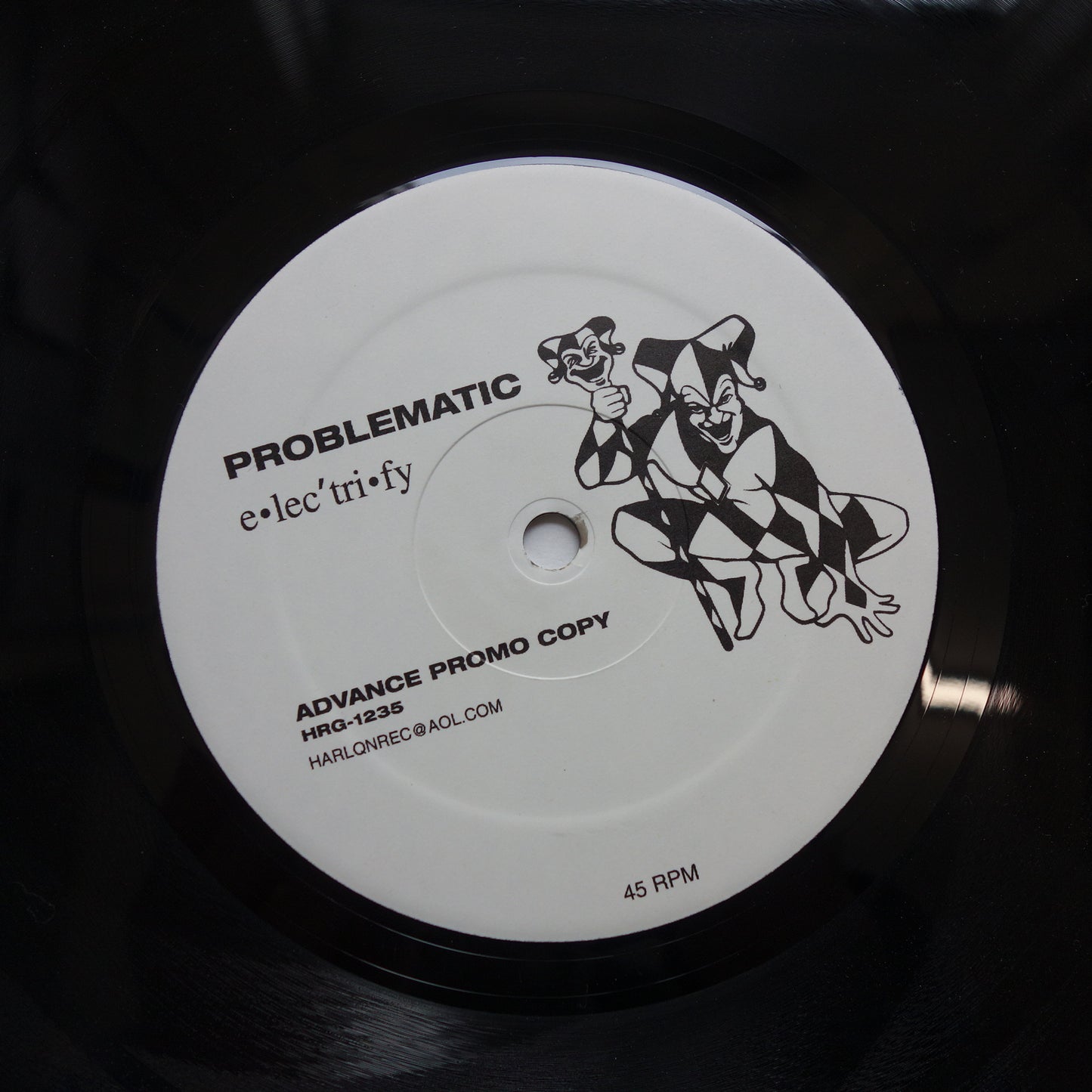 Problematic - Electrify Me 12" Promo vinyl single on Harlequin Recording Group - HRG 1235