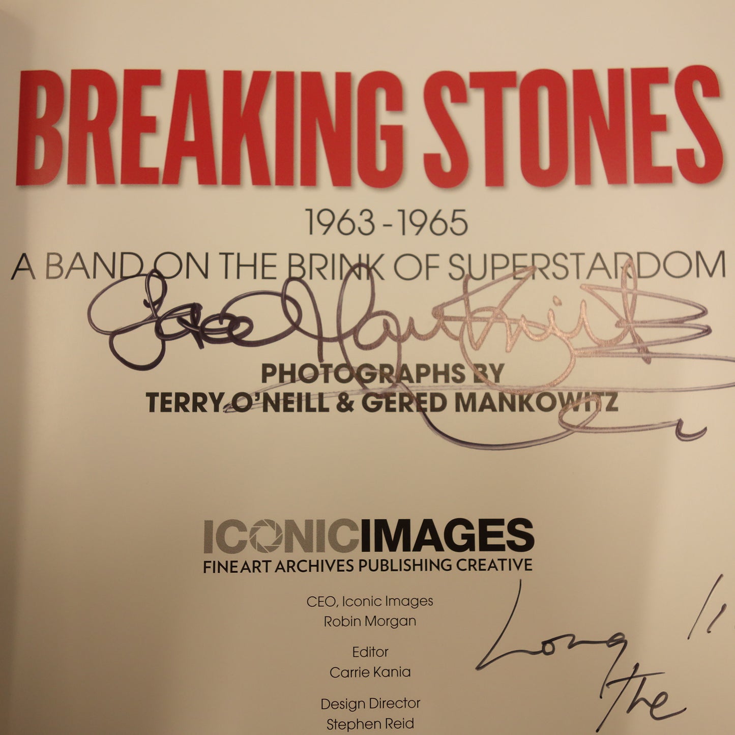 Breaking Stones 1963 - 1965 by Terry O'Neill & Gered Mankowitz - Signed hardback book