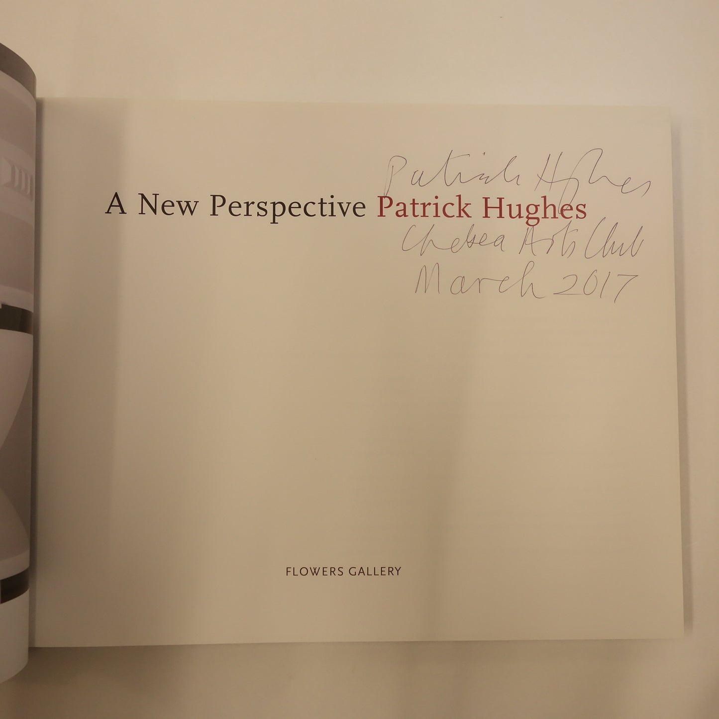 A New Perspective by Patrick Hughes - Rare Signed hardback book