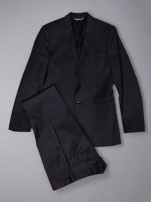 Dolce & Gabbana D&G Black Wool & Silk Blend Suit Size 44-46