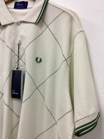BNWT Fred Perry XL Green Check Polo Shirt
