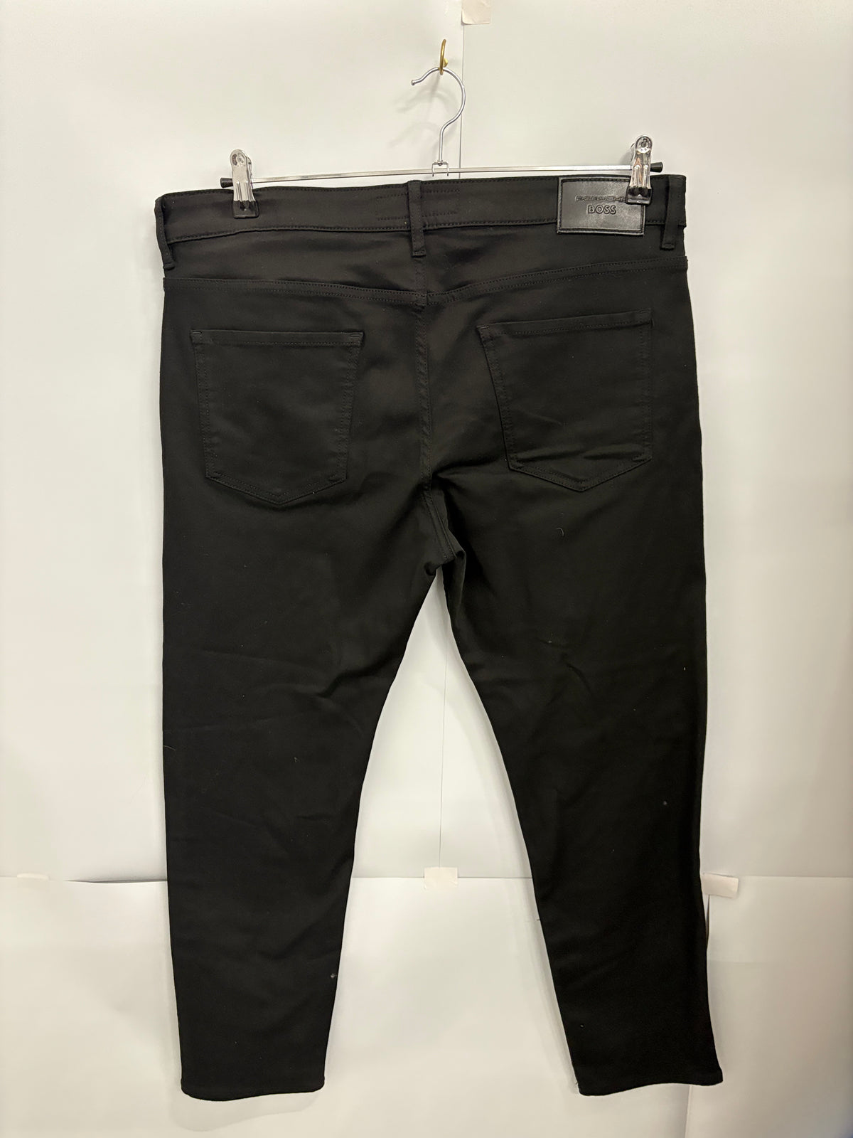 Porsche x BOSS Men’s Black Taber Tapered Trousers Size 34/30