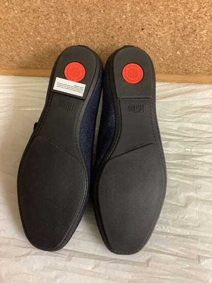 FitFlop Blue Delicoto Denim Mary Jones Shoes, Size 4, New
