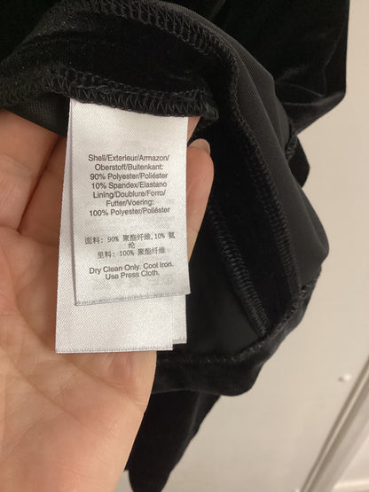 BNWT Donna Karan Black Velvet Dress Size US12/UK 16