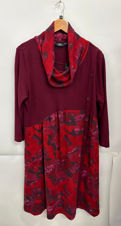 Edinburgh Woollen Mill Isle Collection Red Cowl Neck Dress Size M - BNWT