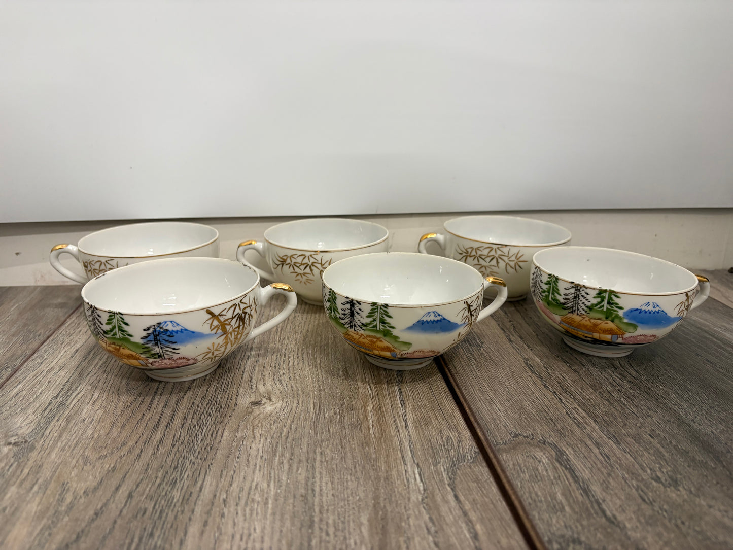 Vintage Kutani Japanese Eggshell Porcelain 21-Piece Teaset