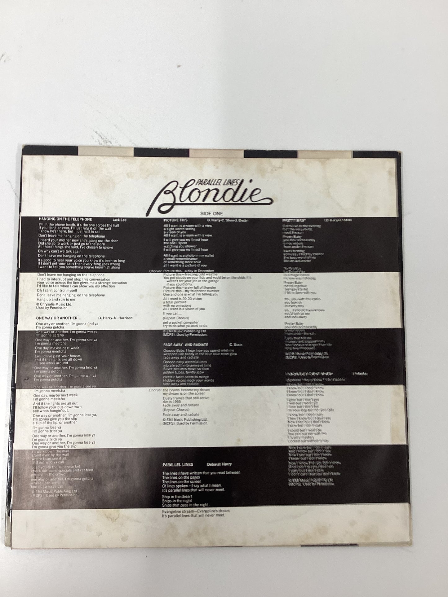 Blonde Parallel Lines LP