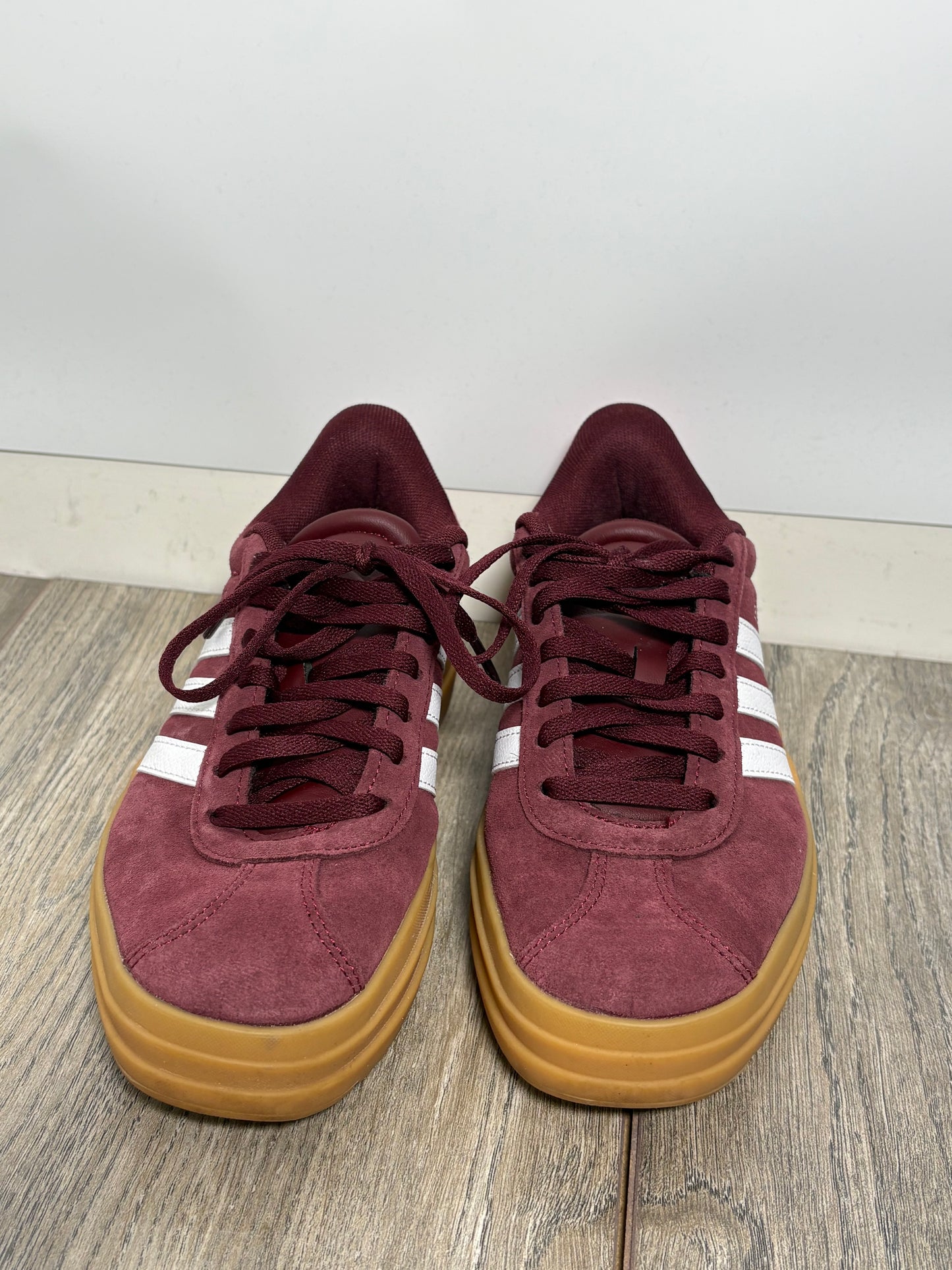 Adidas Womens VL Court Bold Burgundy Trainers Size 3