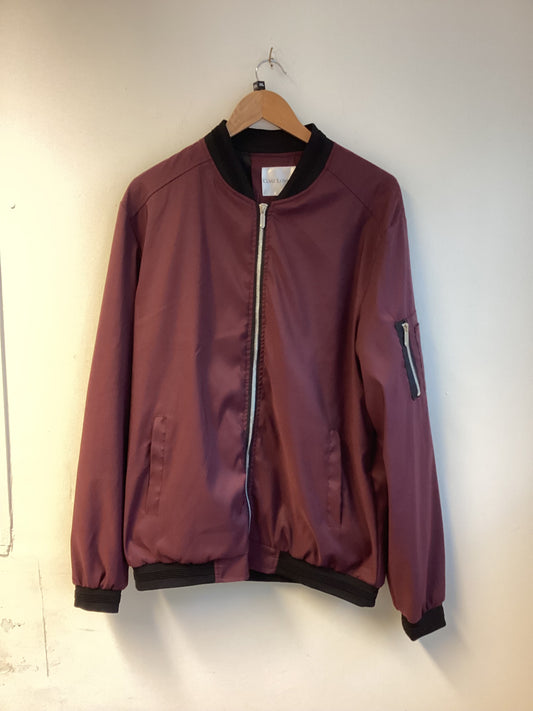 Coat London, Burgundy, Bomber Jacket, Size 2XL