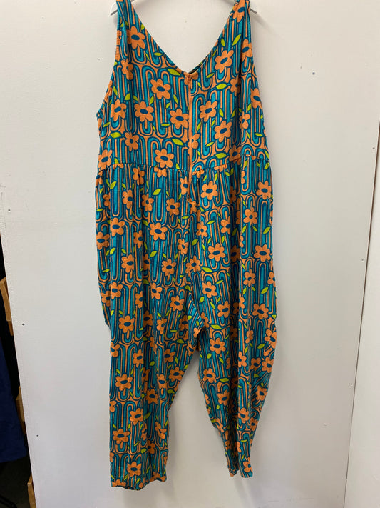 BNWT Lucy and Yak Bowie Jump Suit Edie Floral Organic Cotton Size 32 Plus Size