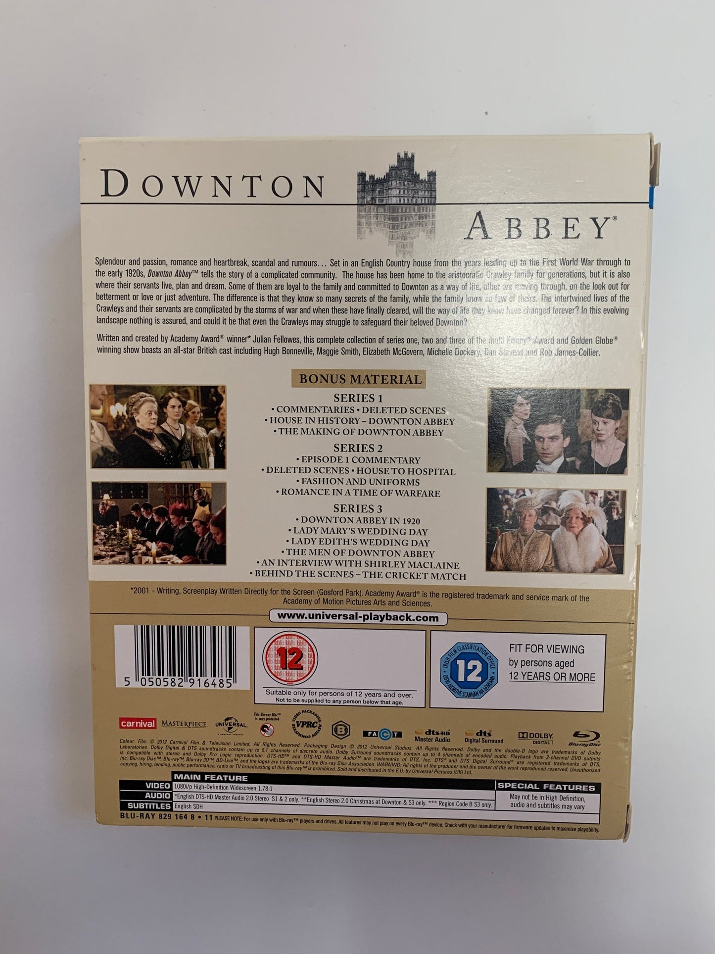 Downton Abbey Blu-Ray Box Set Series 1-3 + Christmas at Downton