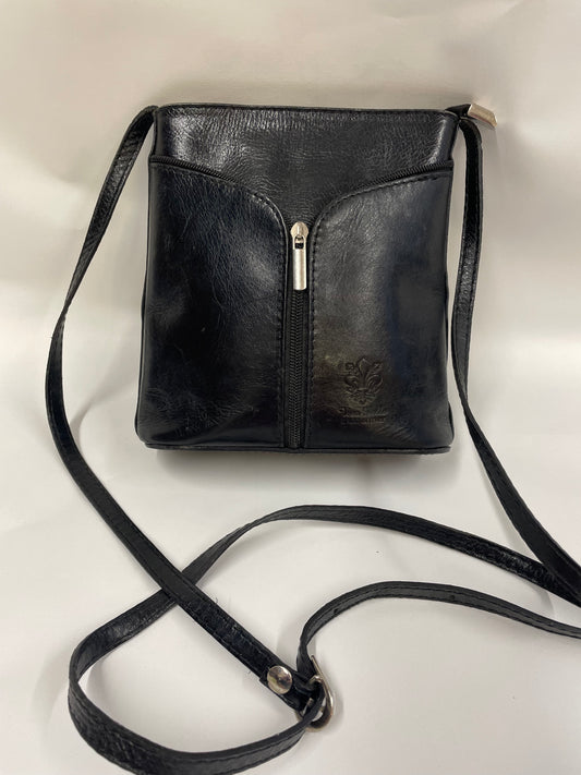 Vintage Vera Pelle Black Leather Shoulder bag in Black