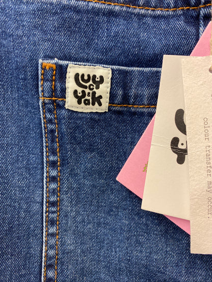 BNWT Lucy and Yak Original Dungaree Shorts Organic denim 32R