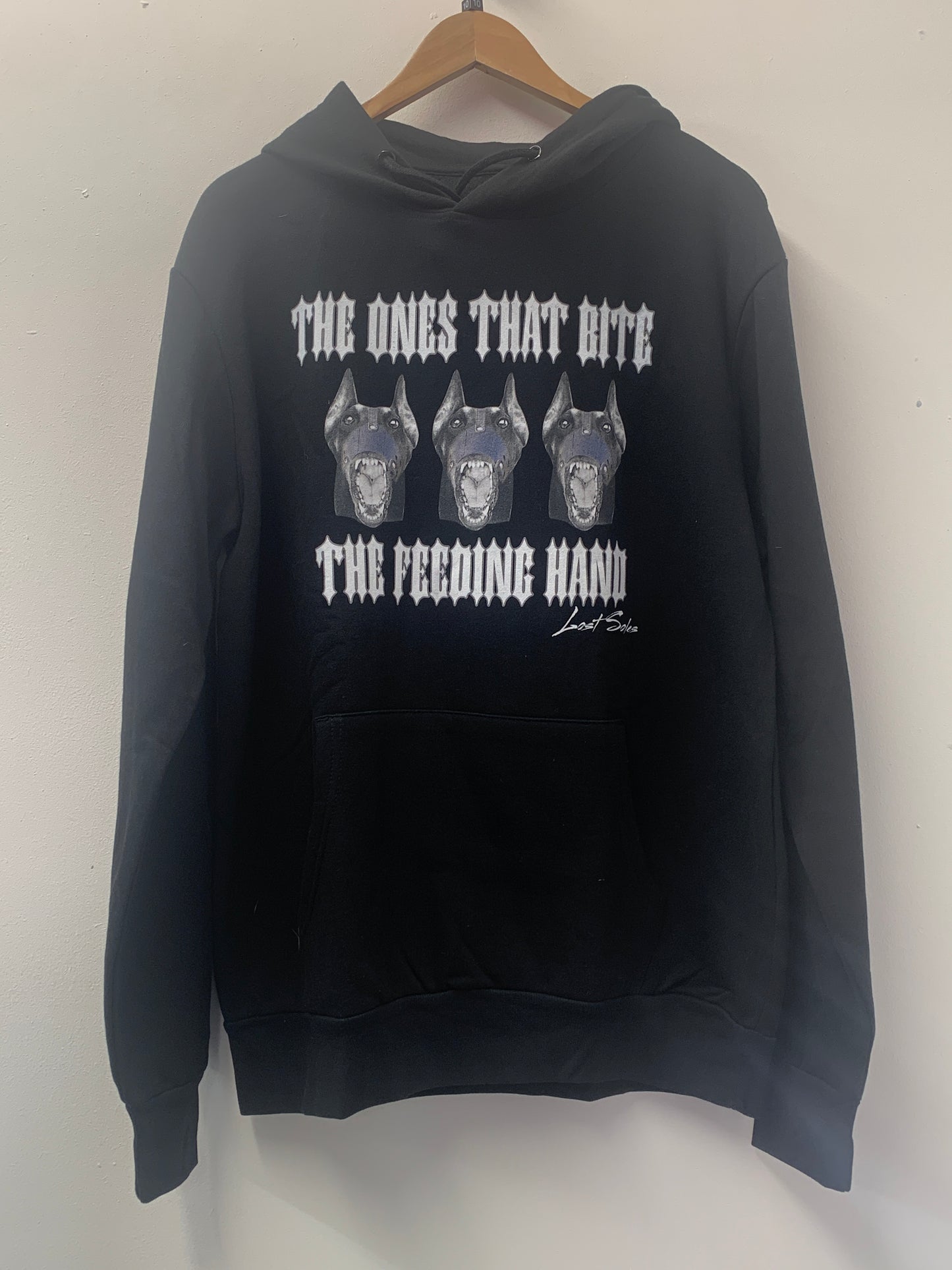 Lost Soles Feeding Hand Black Hoodie