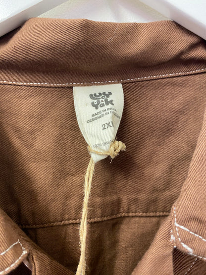 BNWT Lucy and Yak Carmen Jumpsuit Organic Cotton Oak Brown 2XL