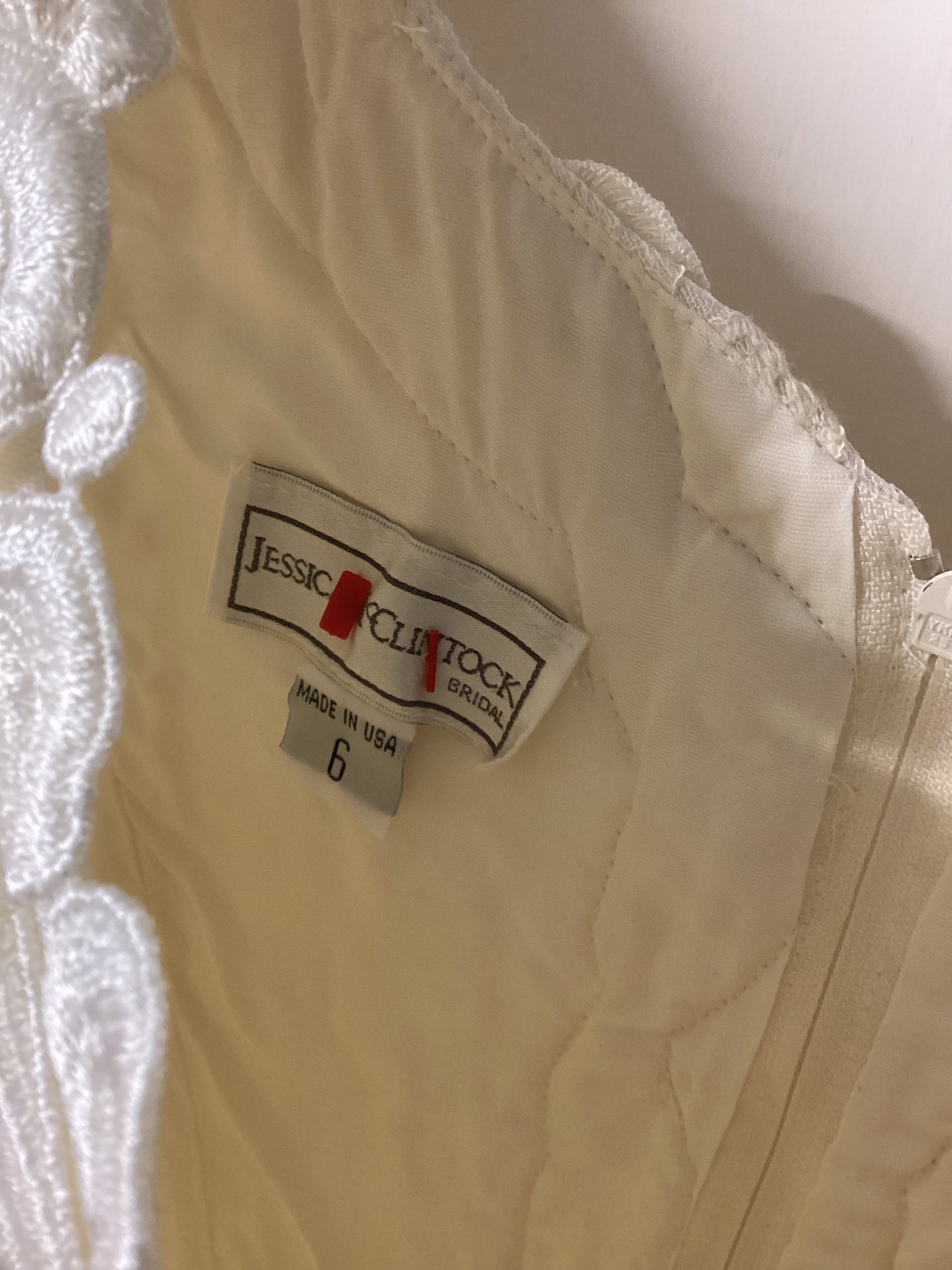 Jessica McClintock Vintage Off white Wedding Dress US Size 6