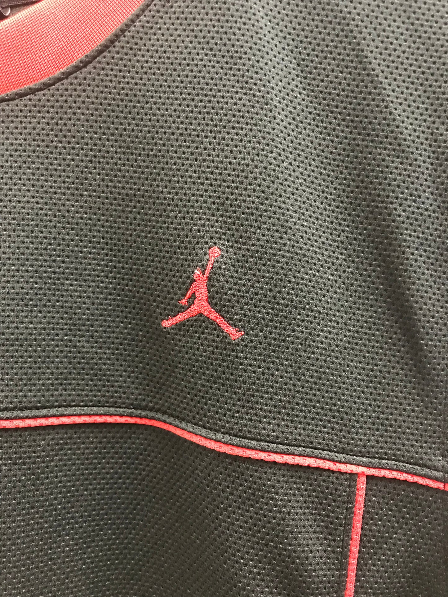 Large Jordan Black and Red Basketball Vest