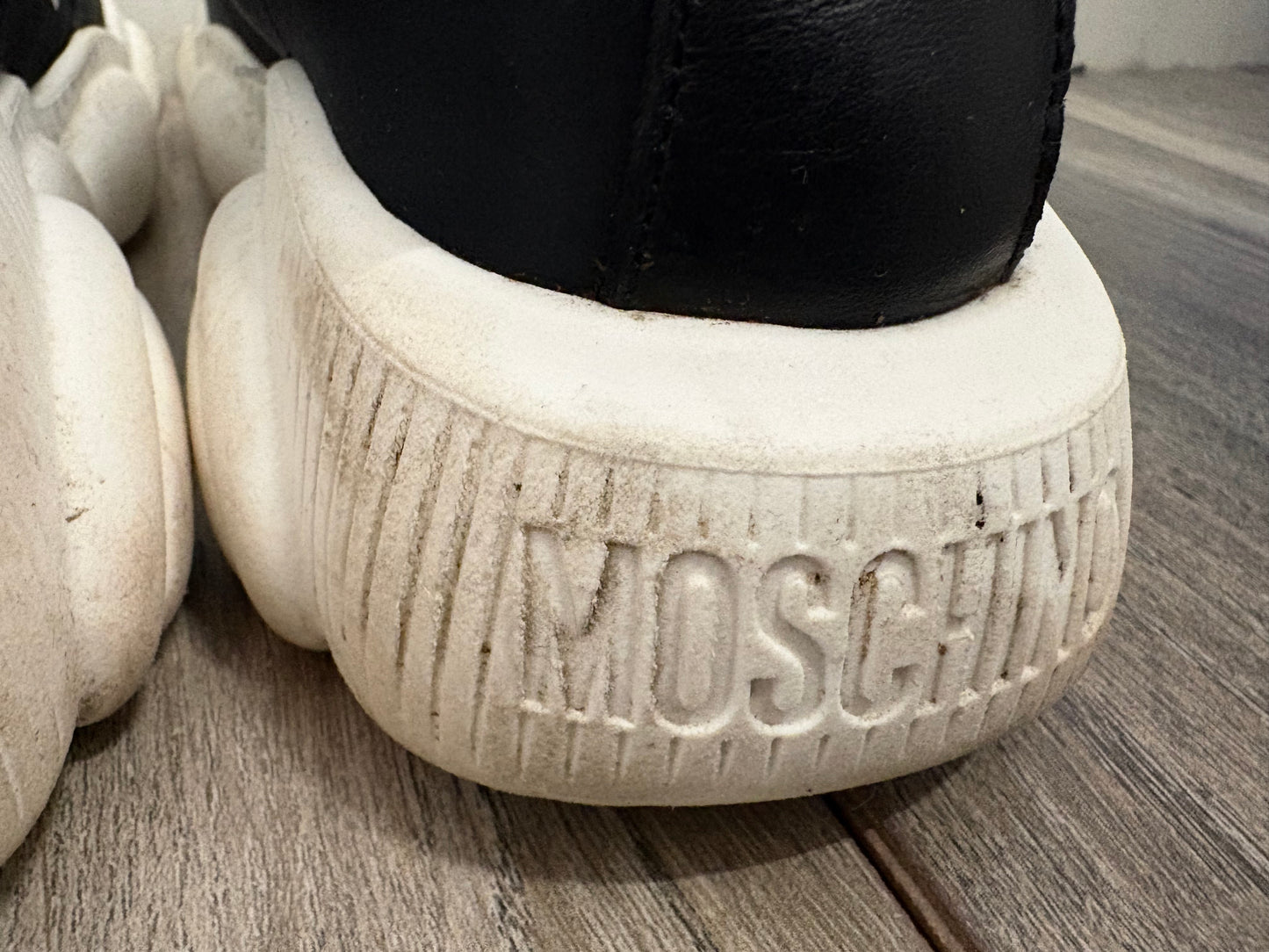 Moschino Black Slip-On Trainers Size 6.5 (EU 40)