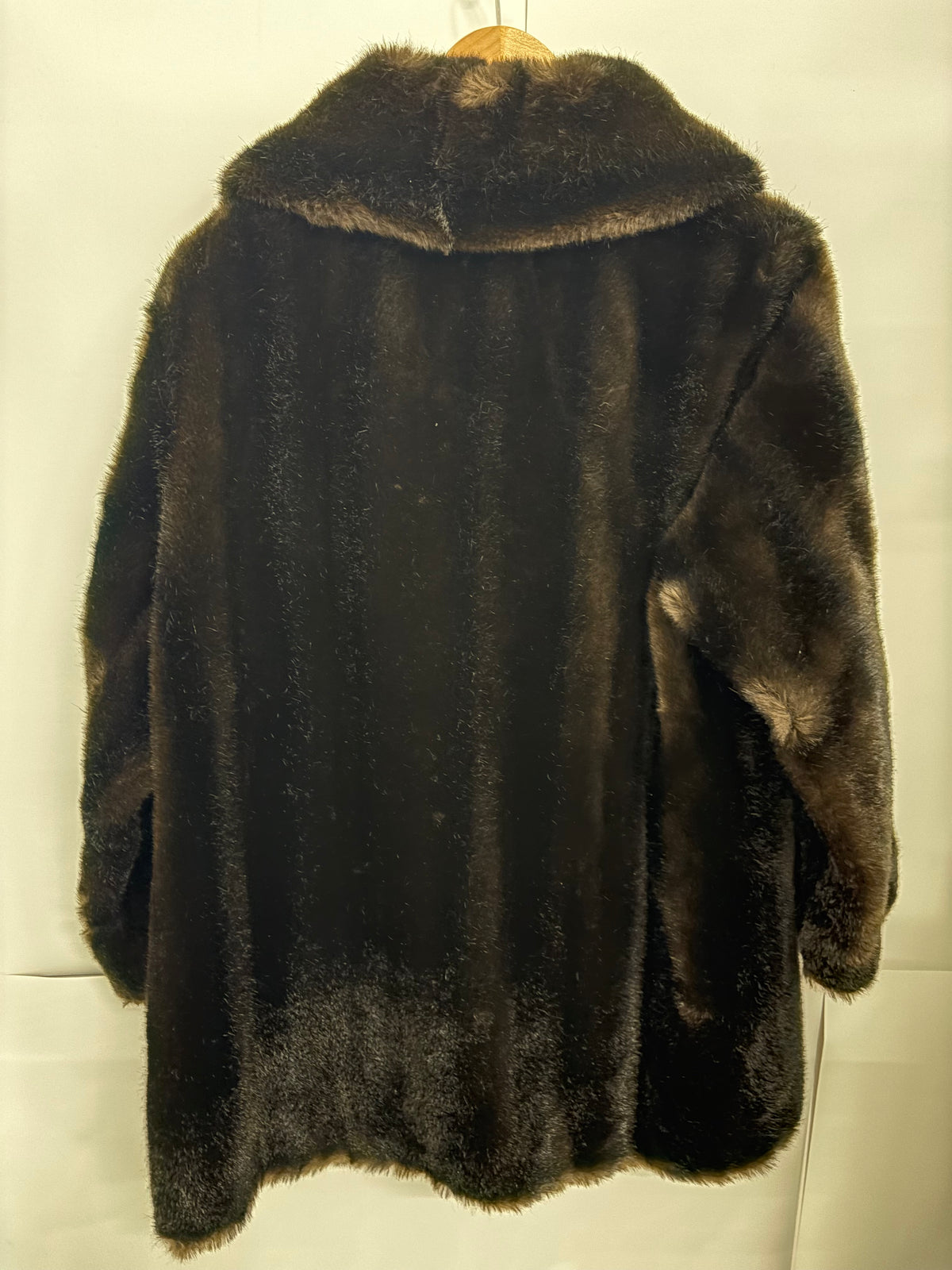 Vintage Faux-Fur Womens Brown Winter Coat