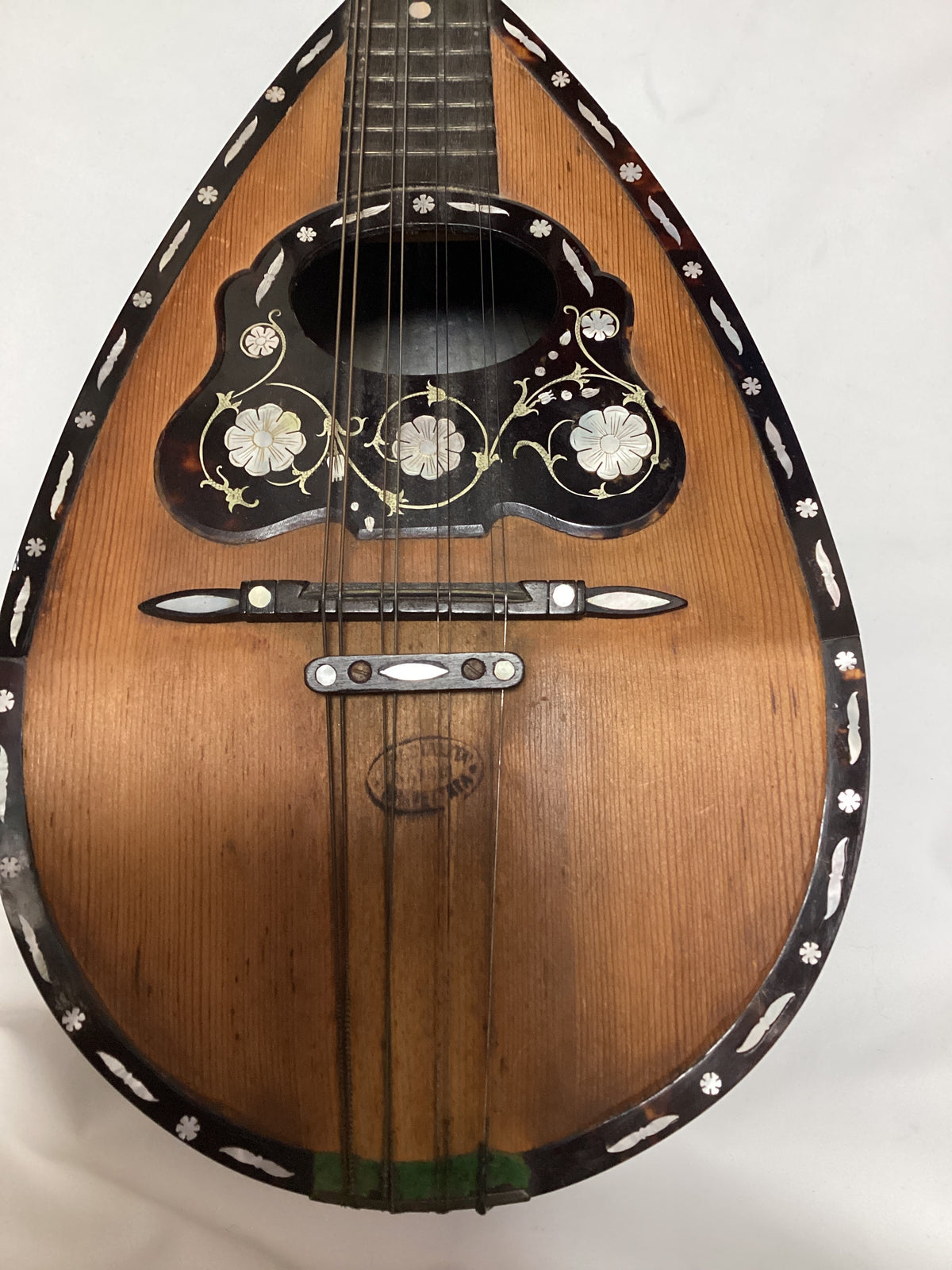 Vintage bowl back Mandolin with flower inlay
