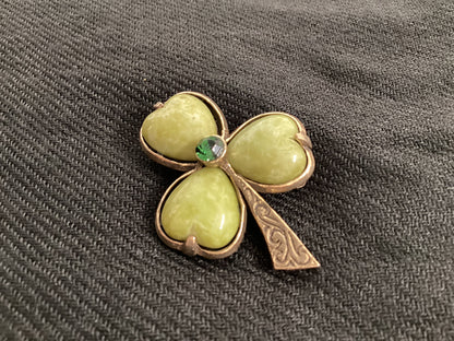 Vintage Shamrock Broach And Tie Pin
