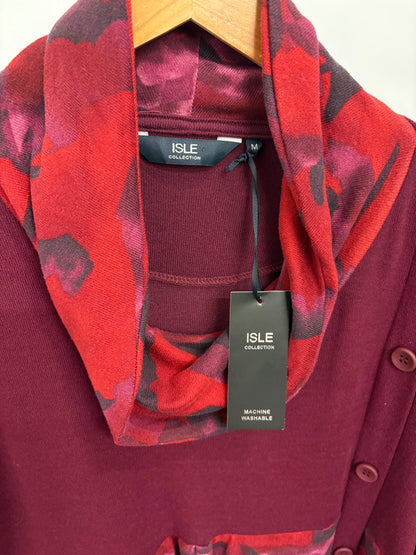Edinburgh Woollen Mill Isle Collection Red Cowl Neck Dress Size M - BNWT