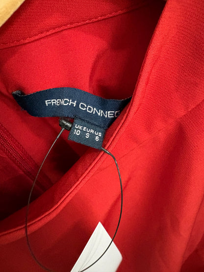 French Connection Red Echo Crepe Mock Neck Dress Size 10 - BNWT