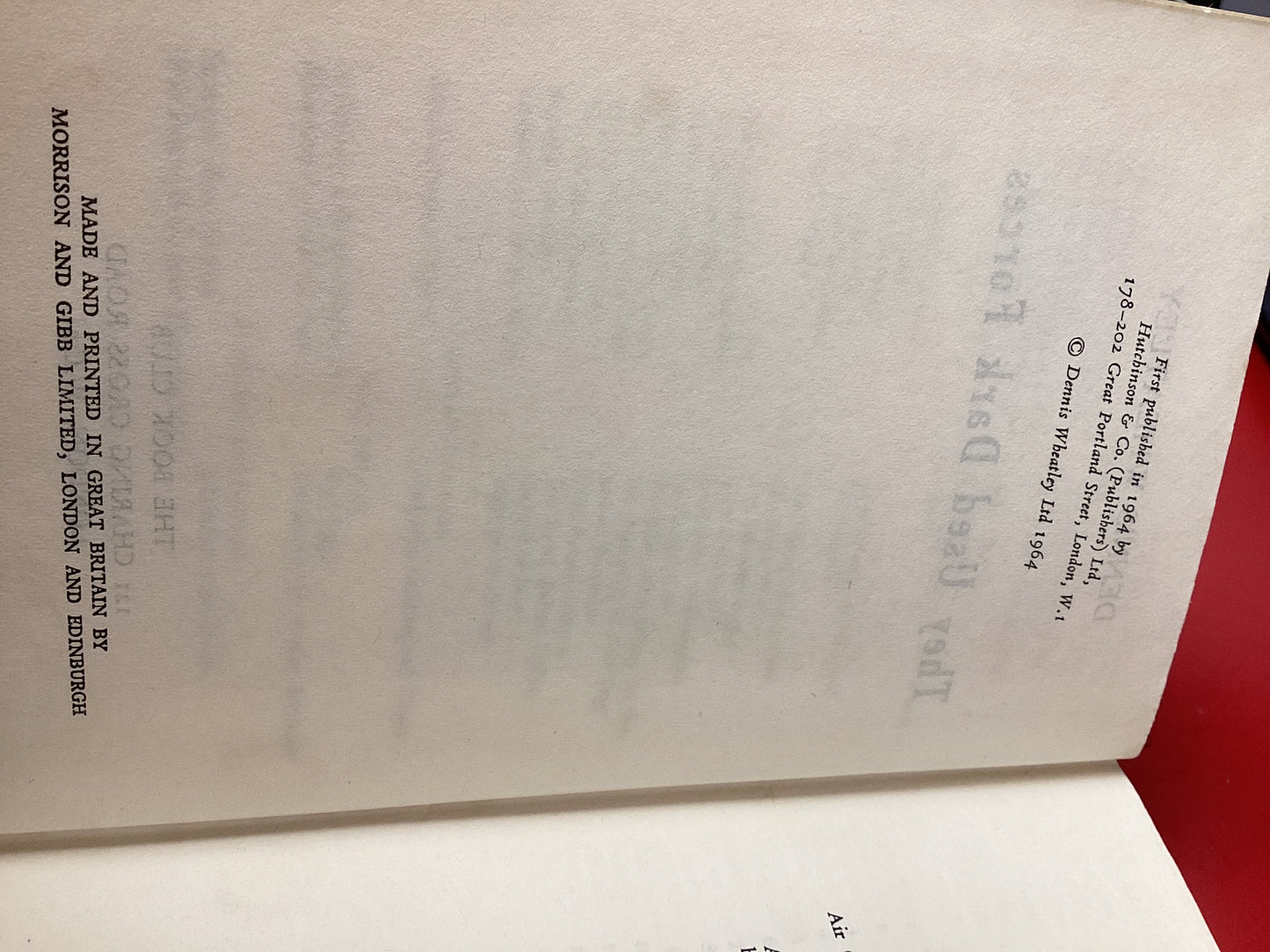 They Used Dark Forces By Dennis Wheatley Hard Back Book 1964