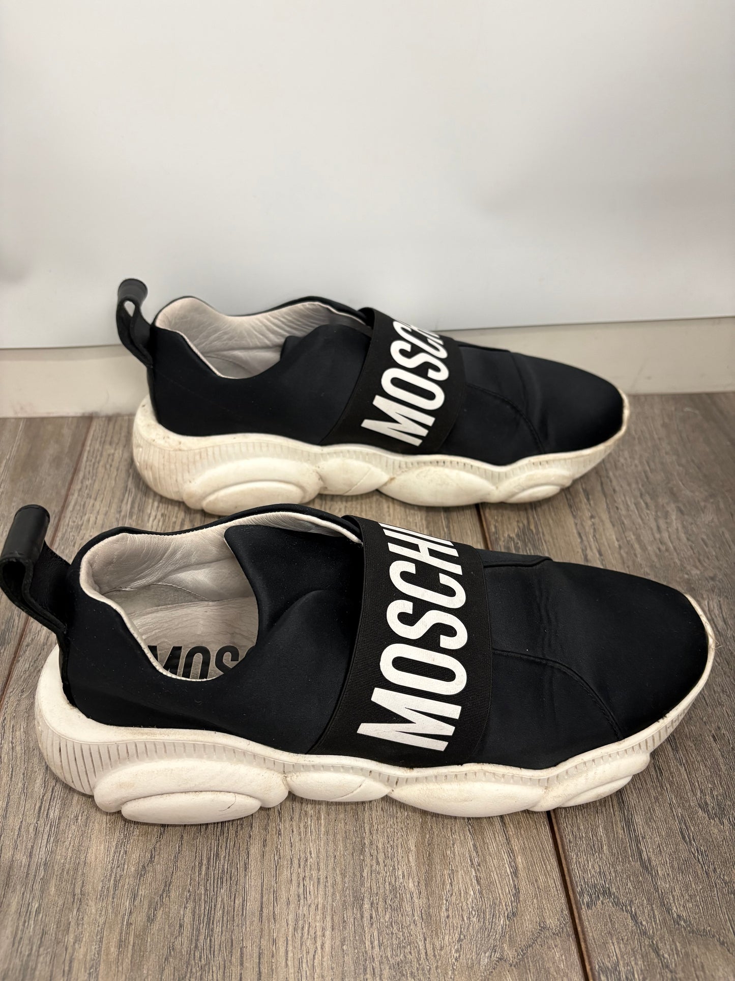 Moschino Black Slip-On Trainers Size 6.5 (EU 40)