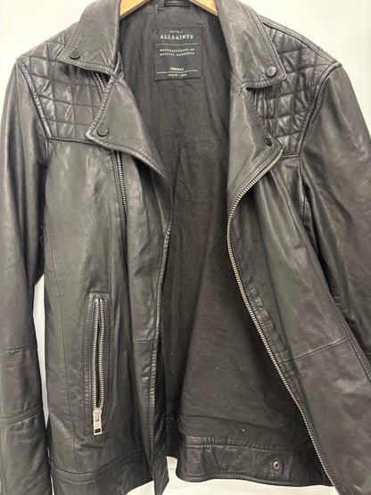 AllSaints Conroy Men’s Leather Biker Jacket Size S