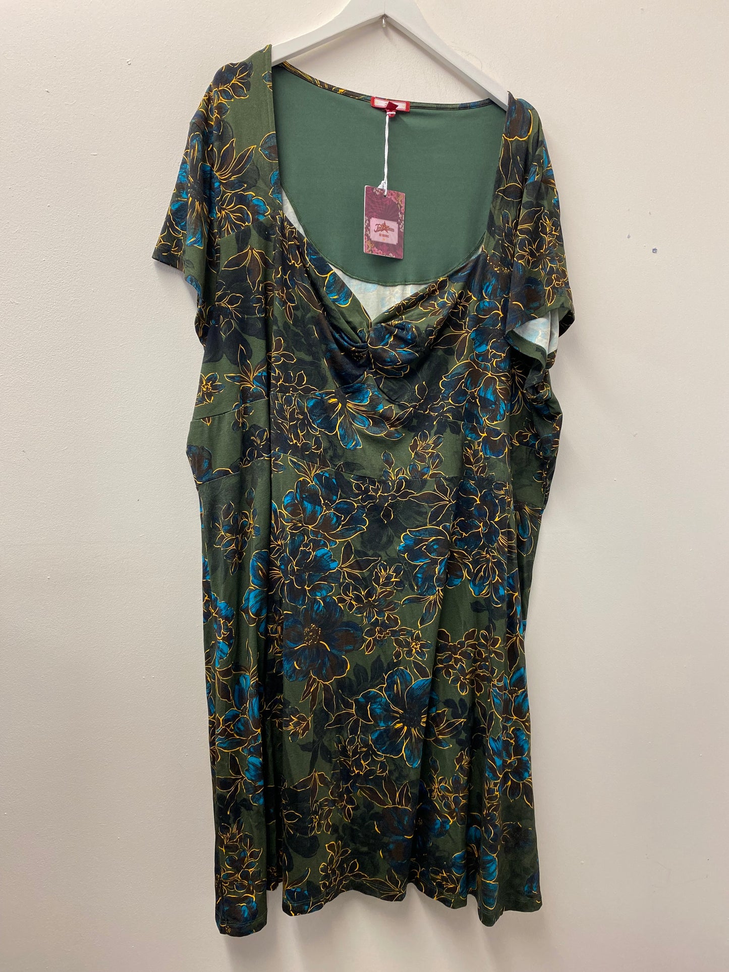 BNWT Joe Browns Plus Size Dress/Tunic Green Multi Size 32